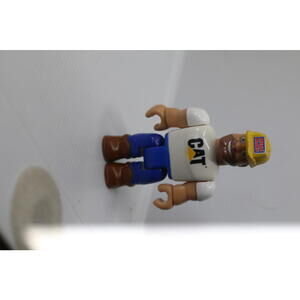 Mega Bloks Cat Caterpillar 3.75" Figure Construction Worker White Shirt